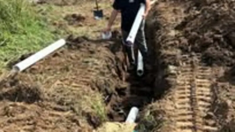 Sewer line and drain repair dig in Salina, Kansas